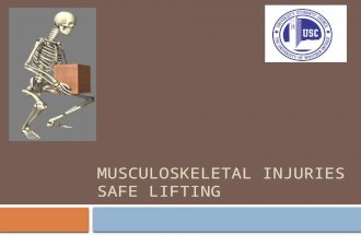 MUSCULOSKELETAL INJURIES SAFE LIFTING. The Ontario Health & Safety Act (OHSA) outlines an employer’s responsibility for the safety of their employees.