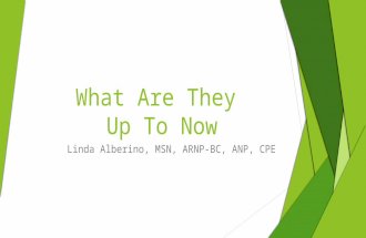What Are They Up To Now Linda Alberino, MSN, ARNP-BC, ANP, CPE.