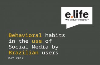 Behavioral habits in the use of Social Media by Brazilian users MAY 2012.
