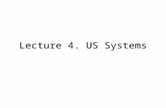 Lecture 4. US Systems. Advanced Mobile Phone System Analog Signal Processing at the sender side Compress Pre Emphasize Limit Low Pass Filter + Frequency.