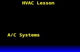 HVAC Lesson A/C Systems. Purpose of A/C system bb u To remove heat from the passenger compartment and dissipate it to atmosphere u To remove moisture.
