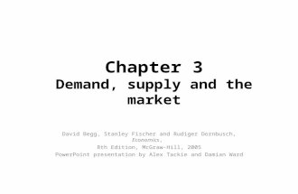 Chapter 3 Demand, supply and the market David Begg, Stanley Fischer and Rudiger Dornbusch, Economics, 8th Edition, McGraw-Hill, 2005 PowerPoint presentation.