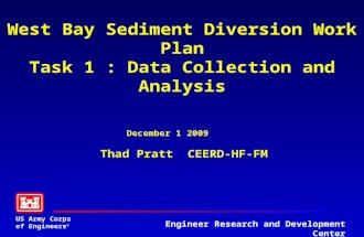 US Army Corps of Engineers ® Engineer Research and Development Center West Bay Sediment Diversion Work Plan Task 1 : Data Collection and Analysis December.