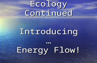 Ecology Continued Introducing … Energy Flow!. Let’s take a step back. What is Ecology? Any guesses? Any guesses? Definition: The study of interactions.