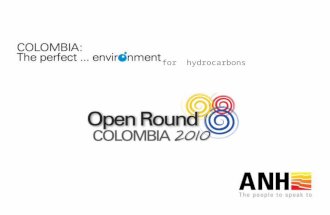 For hydrocarbons. OPEN ROUND COLOMBIA 2010 URABA AREA January, 2010.