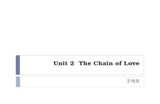 Unit 2 The Chain of Love 王怡文. Words for Production.
