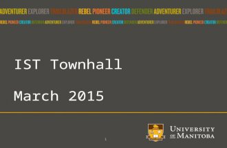 IST Townhall March 2015 1. Agenda  Financial/Budget Update  IT Organization Design Update  Organization Design Staff Survey  IST Year in Review