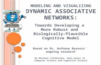 M ODELING AND V ISUALIZING D YNAMIC A SSOCIATIVE N ETWORKS : Towards Developing a More Robust and Biologically-Plausible Cognitive Model Based on Dr. Anthony.