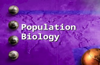 Population Biology. Summary Slide Population DynamicsPopulation Dynamics Human Population GrowthHuman Population Growth.