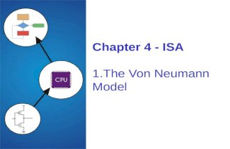 Chapter 4 - ISA 1.The Von Neumann Model. 4-2 The Stored Program Computer 1943: ENIAC Presper Eckert and John Mauchly -- first general electronic computer.
