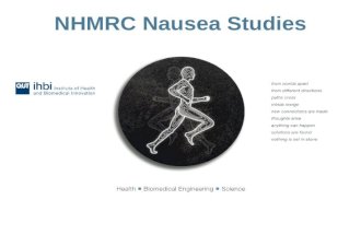 NHMRC Nausea Studies. A two-stage trial of antiemetic therapy in patients with cancer and nausea not related to anticancer therapy Study 1 A randomised.