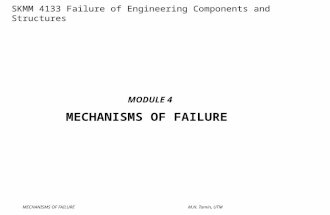 MECHANISMS OF FAILURE M.N. Tamin, UTM SME 4133 Failure of Engineering Components and Structures MODULE 4 MECHANISMS OF FAILURE SKMM 4133 Failure of Engineering.
