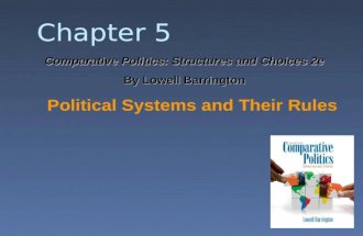 Chapter 5 Political Systems and Their Rules Comparative Politics: Structures and Choices 2e By Lowell Barrington.