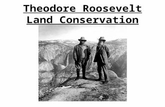 Theodore Roosevelt Land Conservation. Land Conservation The cornerstone to his Domestic Policy.