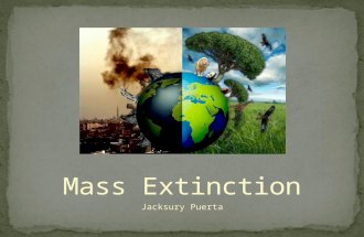 Jacksury Puerta. Extinction is the process by which a species become extinct, no longer existing and living in the world. Extinction is a normal part.
