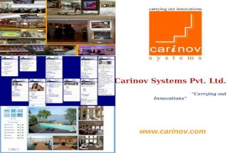 Carinov Systems Pvt. Ltd. “Carrying out Innovations” .