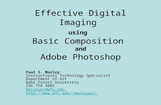 Effective Digital Imaging using Basic Composition and Adobe Photoshop Paul S. Marley Instructional Technology Specialist Department of Art Wake Forest.