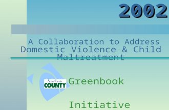 A Collaboration to Address Domestic Violence & Child Maltreatment Greenbook Initiative 20022002.