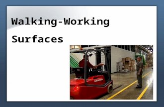 Walking-Working Surfaces. Housekeeping is more than being tidy All areas are clean, orderly, and sanitary Floors are clean and dry Areas free of protruding.