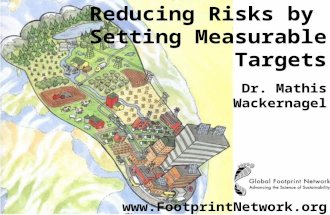 Footprint Reducing Risks by Setting Measurable Targets Dr. Mathis Wackernagel .