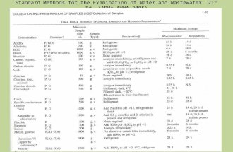Standard Methods for the Examination of Water and Wastewater, 21 st Ed. (APHA AWWA 2005)