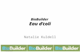 BioBuilder Eau d’coli BioBuilder Educational Foundation Natalie Kuldell.