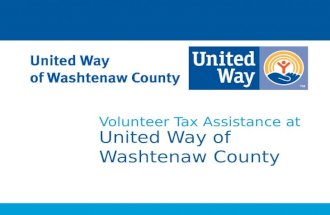 Volunteer Tax Assistance at United Way of Washtenaw County.
