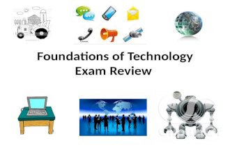 Foundations of Technology Exam Review. The History of Technology.