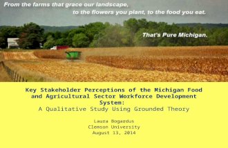 Key Stakeholder Perceptions of the Michigan Food and Agricultural Sector Workforce Development System: A Qualitative Study Using Grounded Theory Laura.