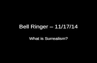 Bell Ringer – 11/17/14 What is Surrealism?. Surrealism 1924.