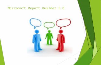 Microsoft Report Builder 3.0 1. Welcome  Name  Company Affiliation  Title/Function  Job Responsibility  Business Intelligence Experience  Did you.