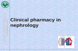 National University of Pharmacy Department of Clinical Pharmacology with Pharmaceutical Care Clinical pharmacy in nephrology.