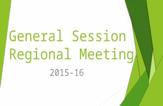 General Session Regional Meetings 2015-16. Athletic Executive Committee.