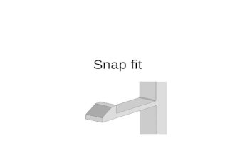 Snap fit. “A snap-fit is a mechanical joint system where part-to-part attachment is accomplished with locating and locking features (constraint features)