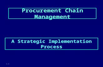 1-1 Procurement Chain Management A Strategic Implementation Process.