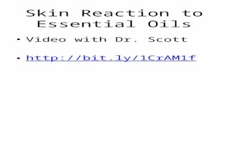 Skin Reaction to Essential Oils Video with Dr. Scott .