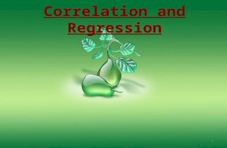 Correlation and Regression 1. Bivariate data When measurements on two characteristics are to be studied simultaneously because of their interdependence,
