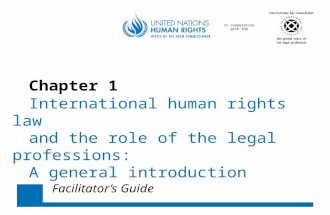 In cooperation with the Chapter 1 International human rights law and the role of the legal professions: A general introduction Facilitator’s Guide.