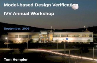 IV&V Facility Model-based Design Verification IVV Annual Workshop September, 2009 Tom Hempler.