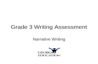 Grade 3 Writing Assessment Narrative Writing. Grade 3 Narrative Writing2 Table of Contents Definition of Narrative Writing Scoring Rubrics Model Papers.