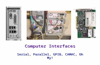 Computer Interfaces Serial, Parallel, GPIB, CAMAC, Oh My!