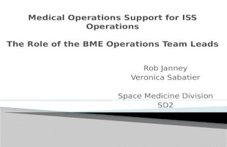 Rob Janney Veronica Sabatier Space Medicine Division SD2.
