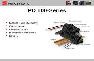 1  Module Type Overview  Construction  Characteristics  Installation principles  Details PD 600-Series.
