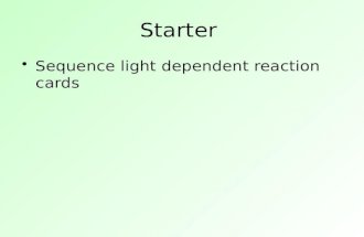 Starter Sequence light dependent reaction cards. reduced.