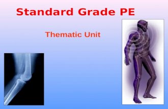 Standard Grade PE Thematic Unit. The Body Structure It supports your body. It protects vital organs. Produces blood in longer bones such as the thigh.