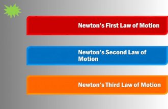 Newton’s First Law of Motion Newton’s Second Law of Motion Newton’s Third Law of Motion.