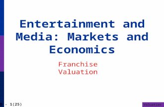 Valuation 3:D - 1(25) Entertainment and Media: Markets and Economics Franchise Valuation.