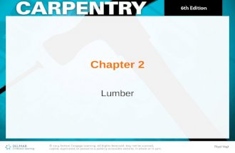 Chapter 2 Lumber. Manufacture of Lumber Logs arrive at a sawmill and the bark is removed. A bandsaw cuts the log into planks. A series of saws are used.
