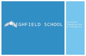 Current Fundraising Projects HIGHFIELD SCHOOL.  A popular local Special School - oversubscribed  106 pupils aged 3-19 years from East Cambridgeshire.