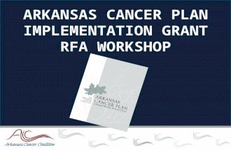 AR Cancer Plan AR Red Counties Report SMART Objectives Work Plan The Application Questions & Comments Networking Opportunities.